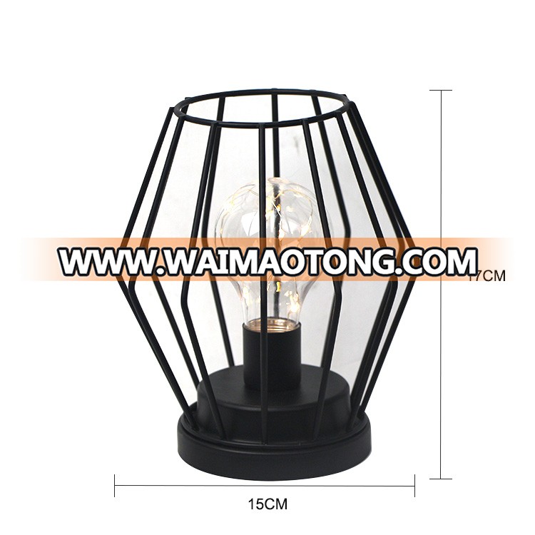 led bulb holder decoration Metal wire candle lantern