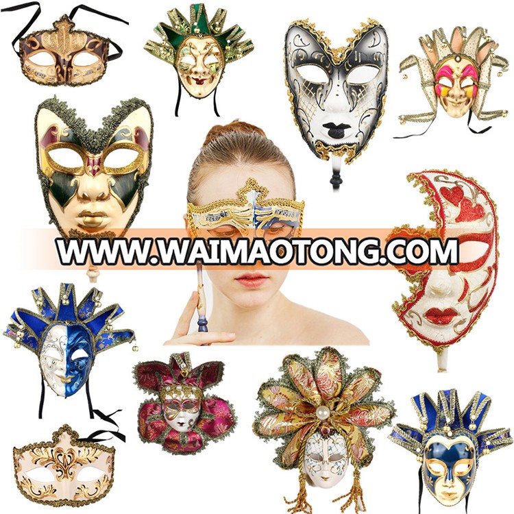 PoeticExst Blue color masquerade party masks gras ladies venetian half face masquerade mask for men