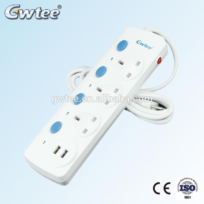 UK 13A hight quality extension socket electric power strip