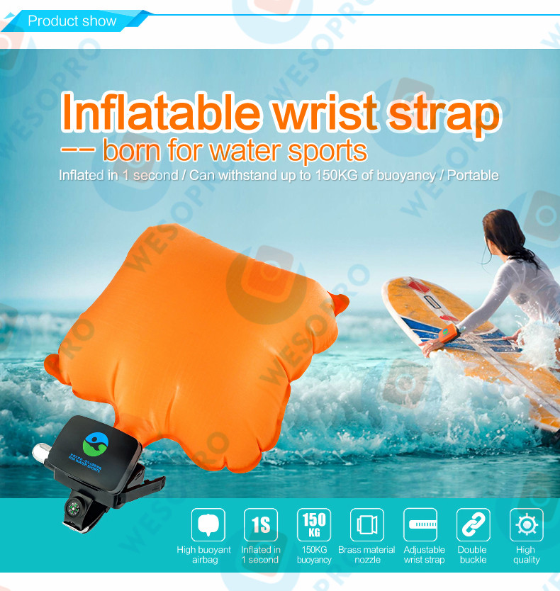 2018 Best selling underwater self rescue bracelet swimming inflate floating lifesaving bracelet