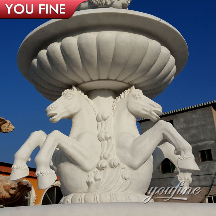 Hand Carved Garden Water Fountain With Marble Women