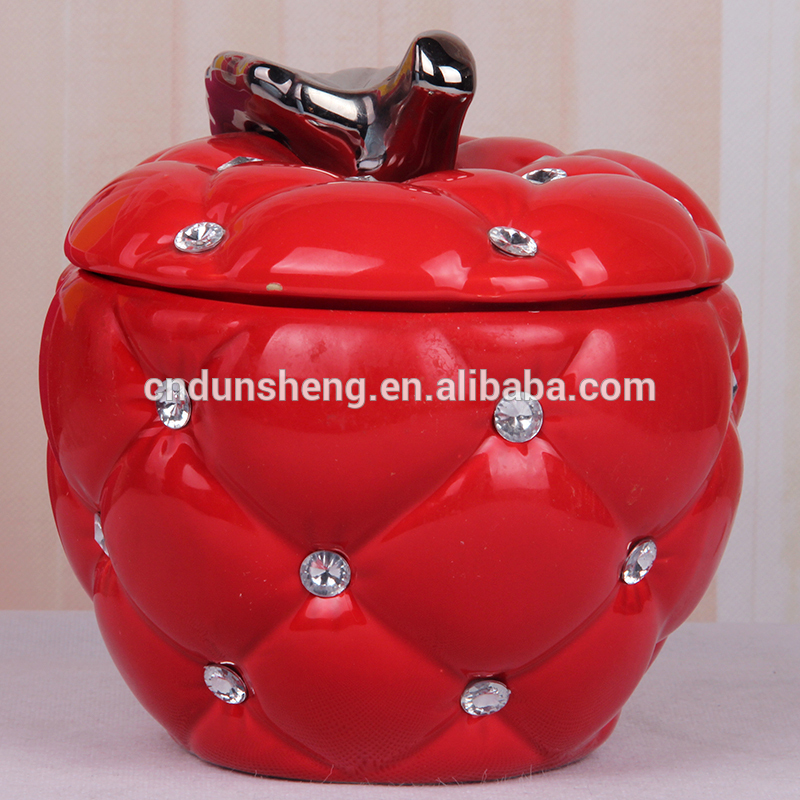 modern porcelain ceramic apple decoration jar wholesale