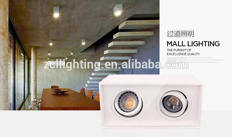 CE RoHS BIS EMC LED Daylight surface mounted COB LED Down Light spring clip 6 inch led square downlight