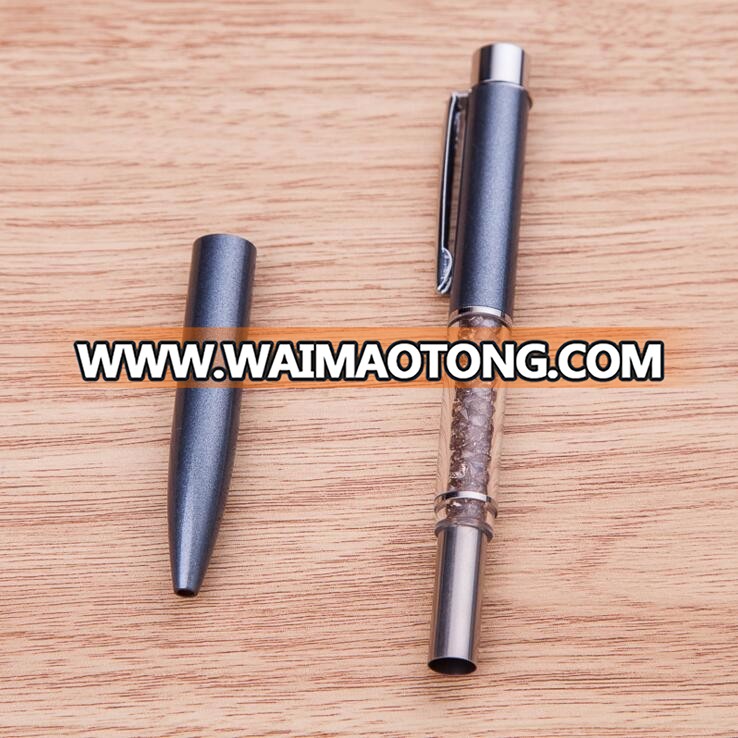 crystal diamond on top metal body promotional advertising ballpoint pen business signature office ball pen