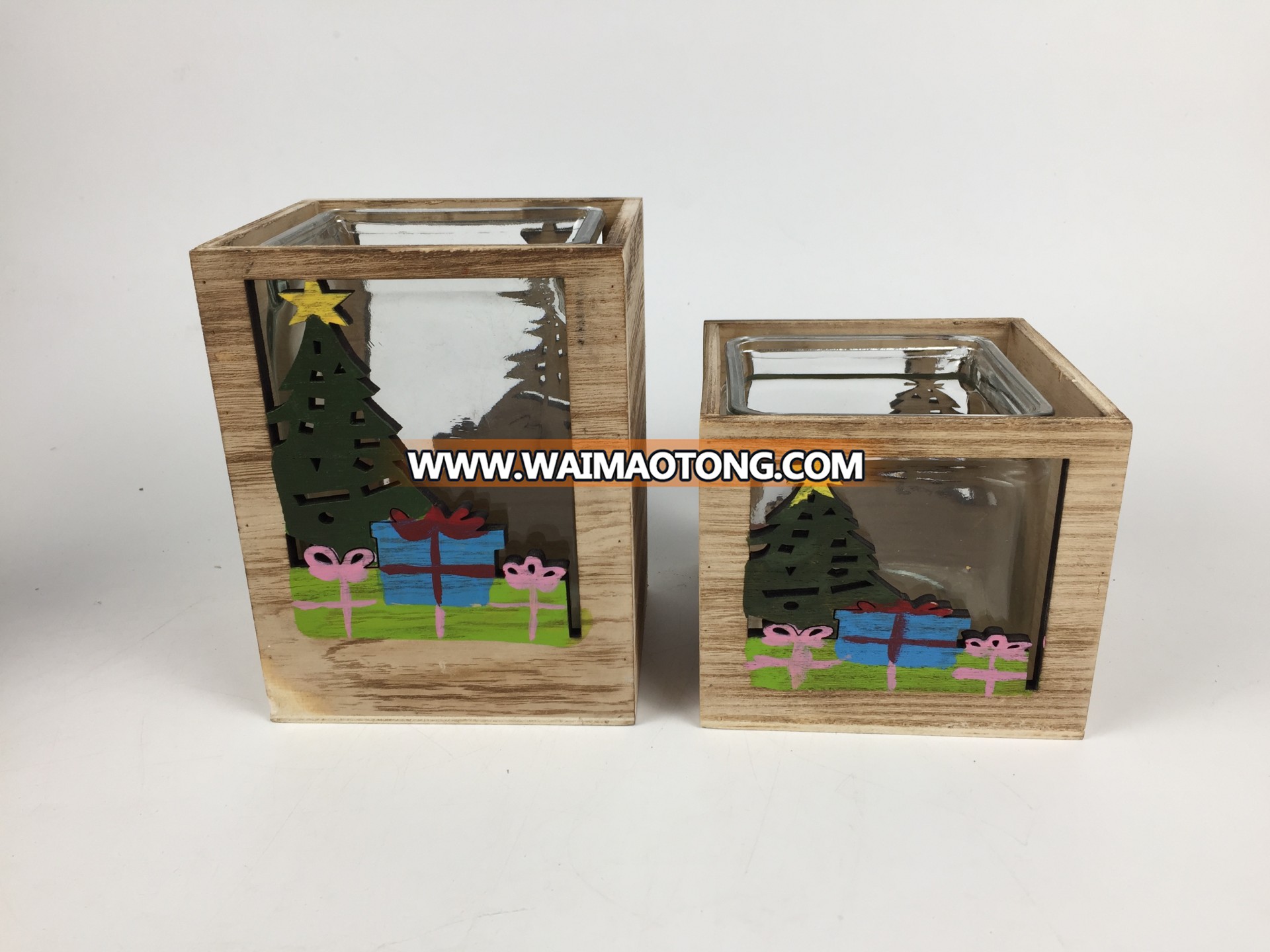 rectangular coloured blue gift box wooden boxes for home & garden