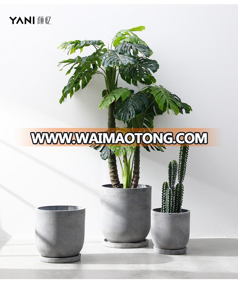 2019 Hot sale outdoor surface concrete silicon planter mold cement flower pot with stand