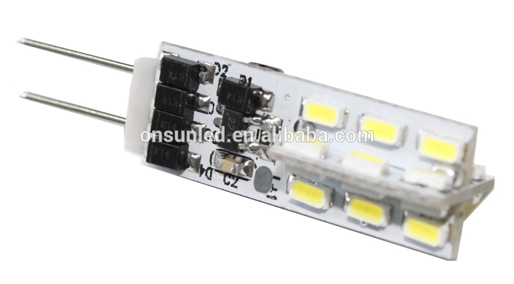 GL-010 360degree 2w RoHS Silicon Mini SMD Dimmable G4 led 12v AC