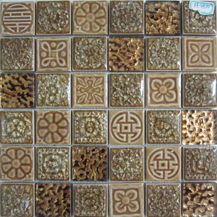 Home wall decoration choice 48x48mm porcelain mosaic