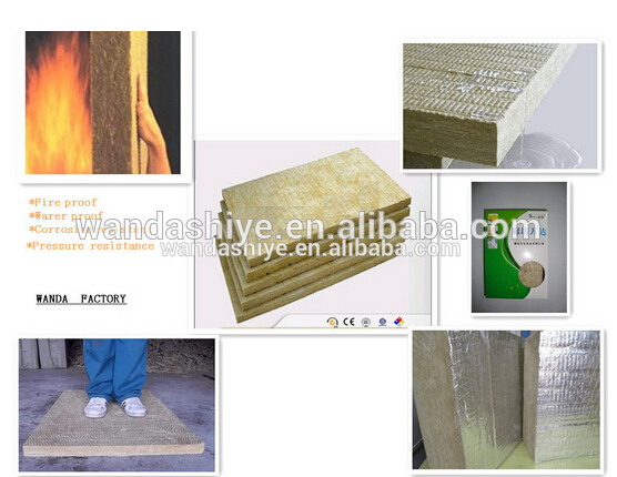 Rock wool board laminated alum foil cover