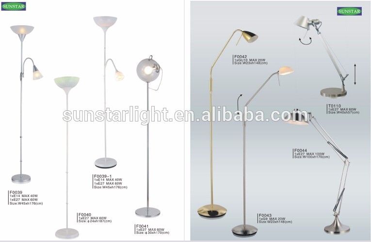 New arrival Modern Metal Body And Fabric Lampshade With Led Floor And Table Lamps/Lights For Hotel