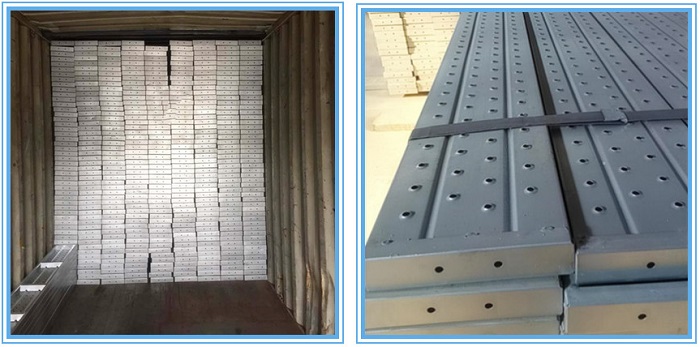 Q235 Punched Pre Galvanized Metal Deck For Scaffoldings