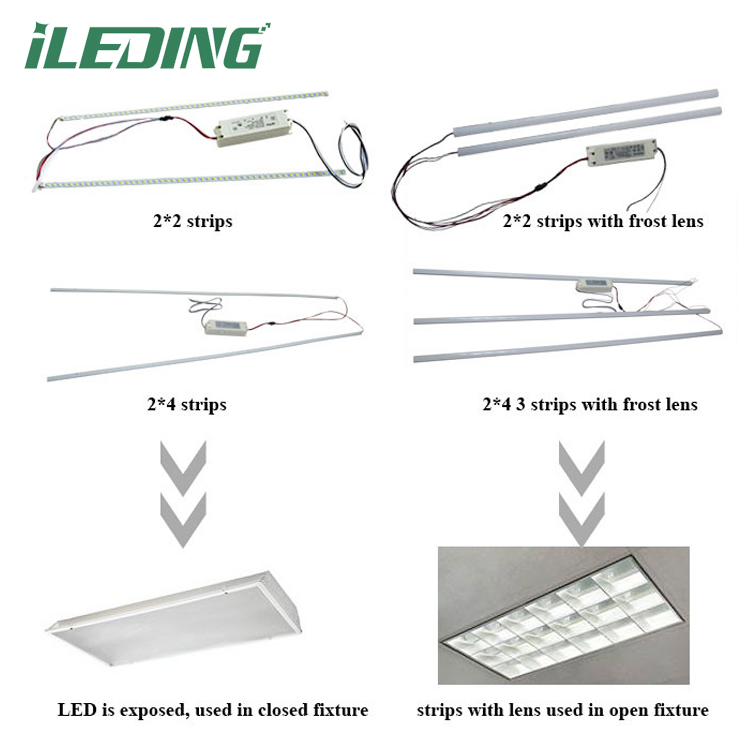 High Rebates DLC Premium V4.4 China First One Launched 120-347V 8ft LED Magnetic Troffer retrofit kit