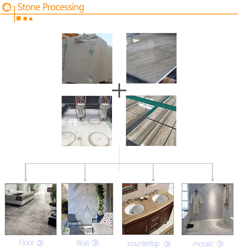 Customized Natural Polished Grey Herringbone Elba Marble Mosaic Tiles