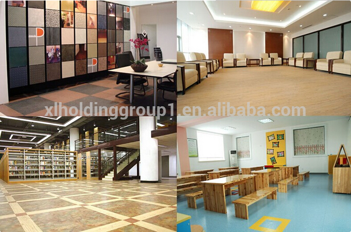 homogeneous structure PVC floor for various colors