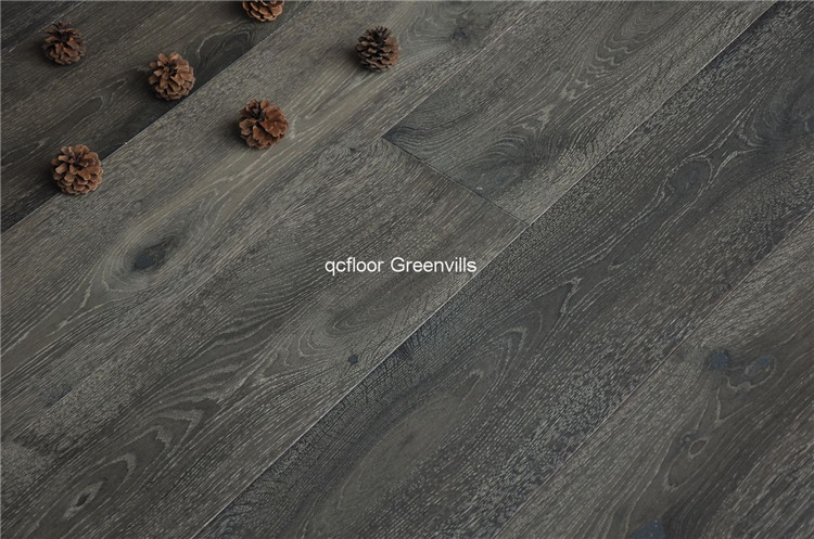 European oak engineered wood flooring grey color big plank