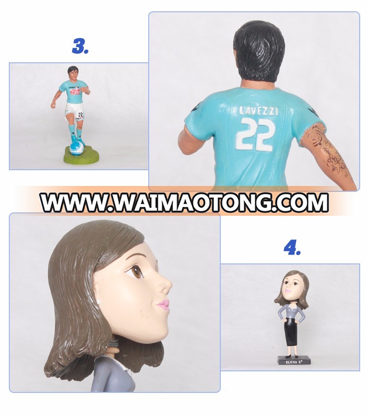 Best Resin Decoration Football Player Bobble Head Dolls