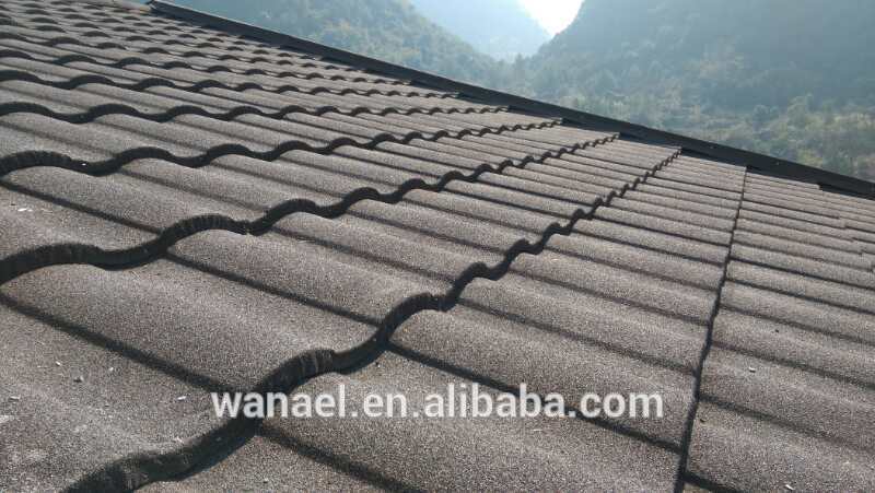 lightweight gazebo roof material anti-corrosion colorful sands coated aluminum-zinc galvanized steel roof sheet