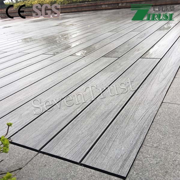 Co-extrusion wpc decking, co extruded decking, extruded plastic composite decking