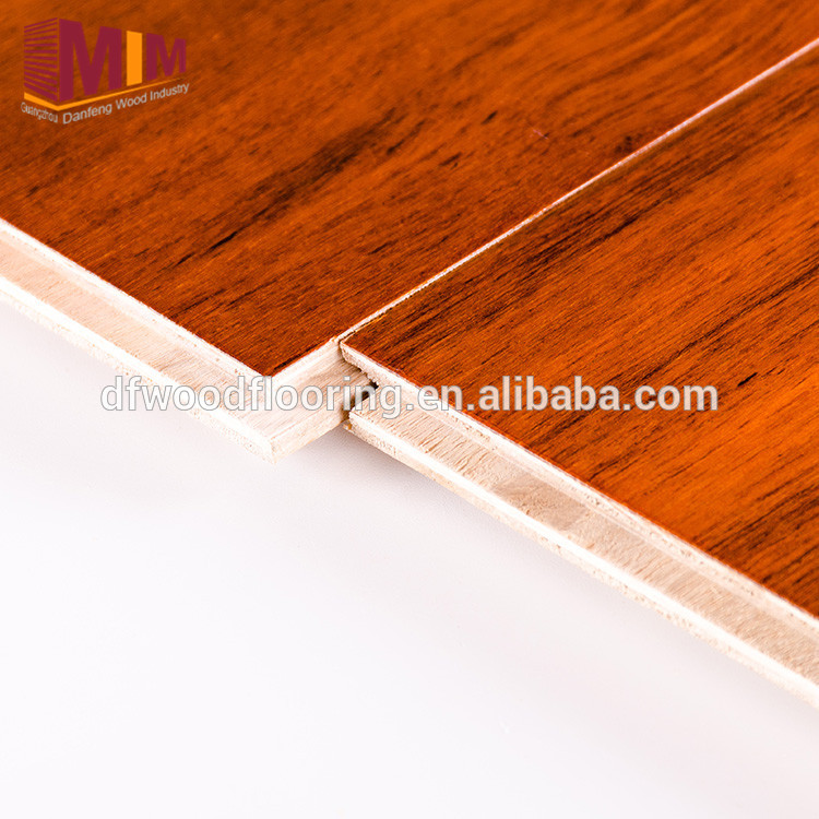 UV Coating Finished African Teak Multilayer Engineered Wood Flooring