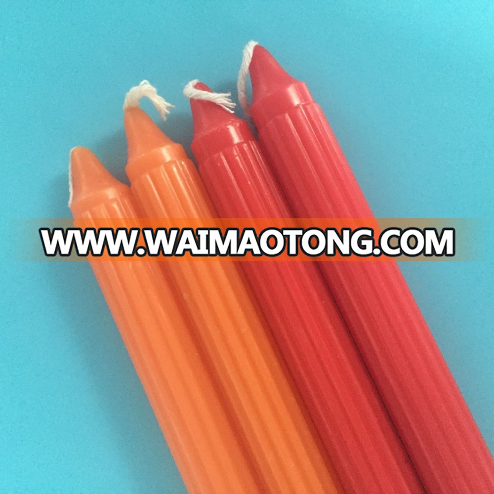 Colorful fluted decoration dinner candle wax south africa