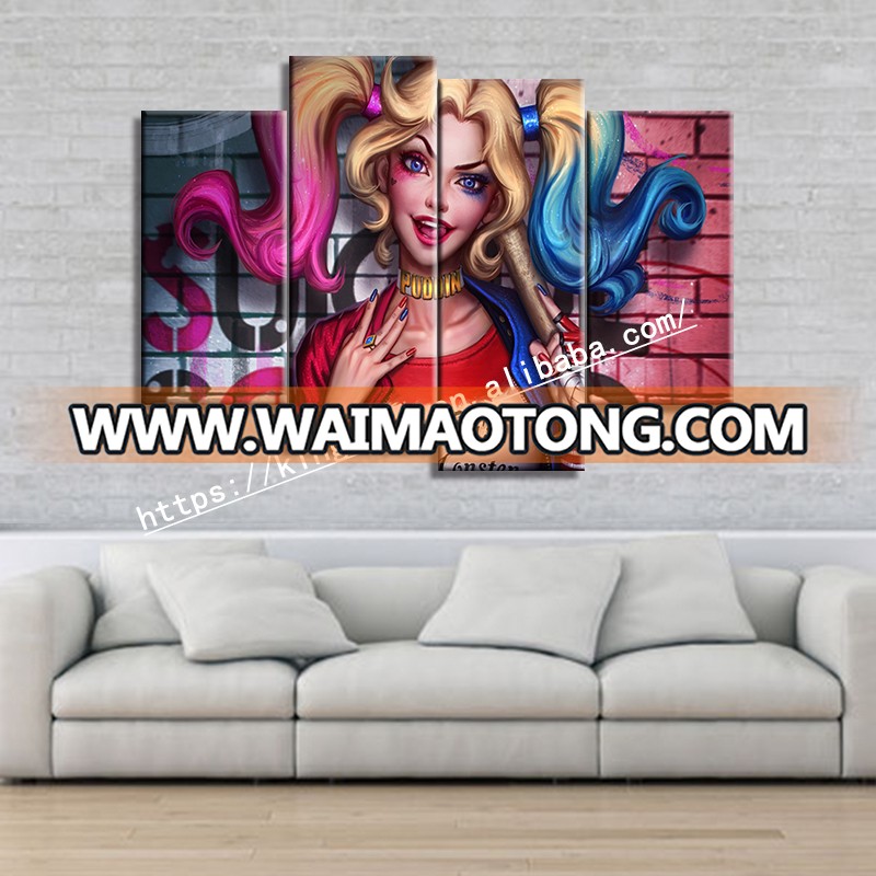 modern 1panel canvas painting of beautiful hot gril for decoration home or hotel