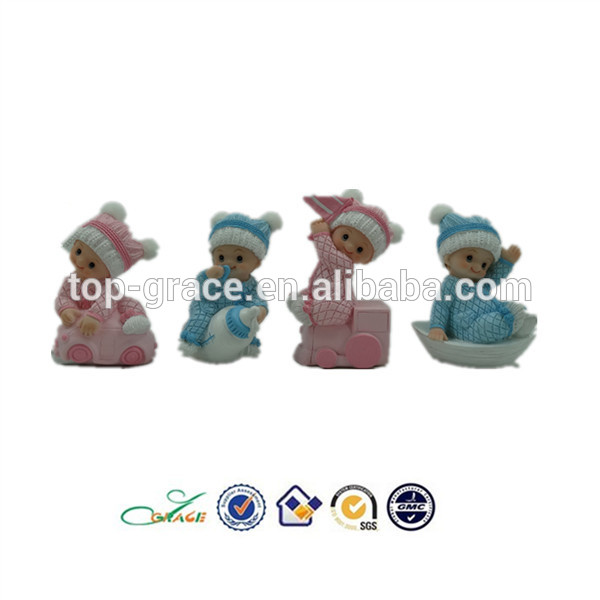 new wholesale polyresin baby shower figurines decoration gifts