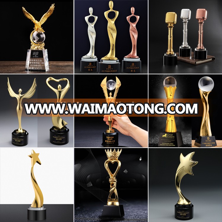 High Quality Customized Engraving Crystal Trophy Glass Trophy and Award