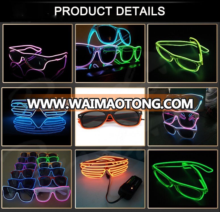 el wire glasses flashing glow sunglasses