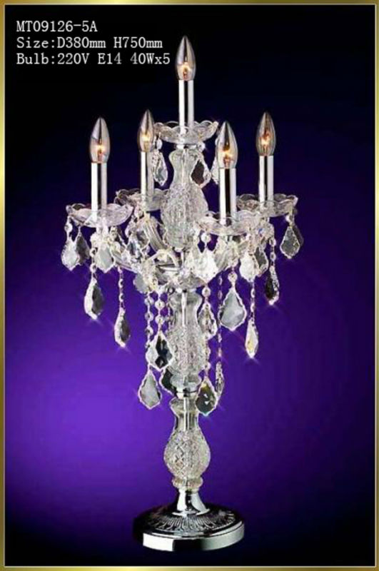 Cheap Crystal Chandelier Table Lamp For Wedding