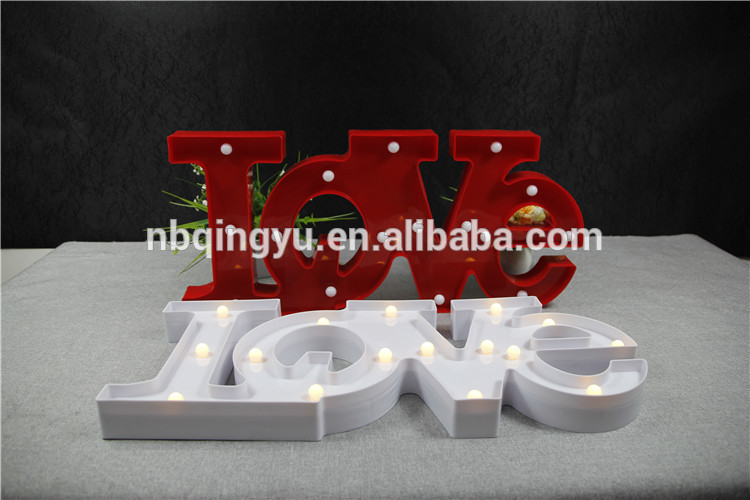 Decorative LED Letters Light "LOVE" - Illuminated LED Marquee Sign For Home Wedding Decorations - Includes USB, or battery power