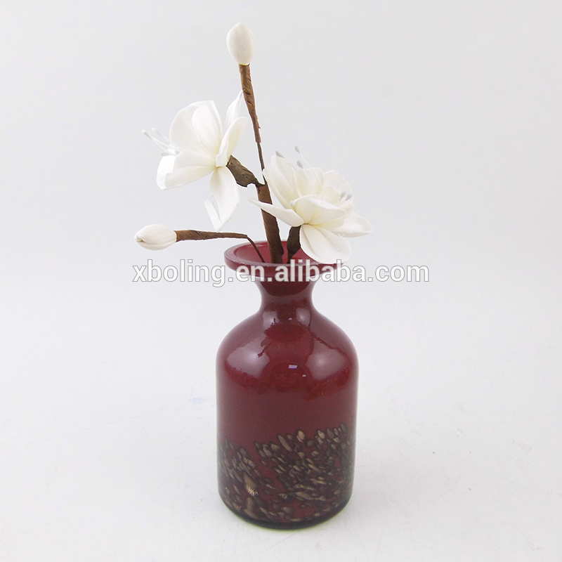 Lovely Flower Empty Oil Fragrance Glass Reed Diffuser Bottle Gift Set