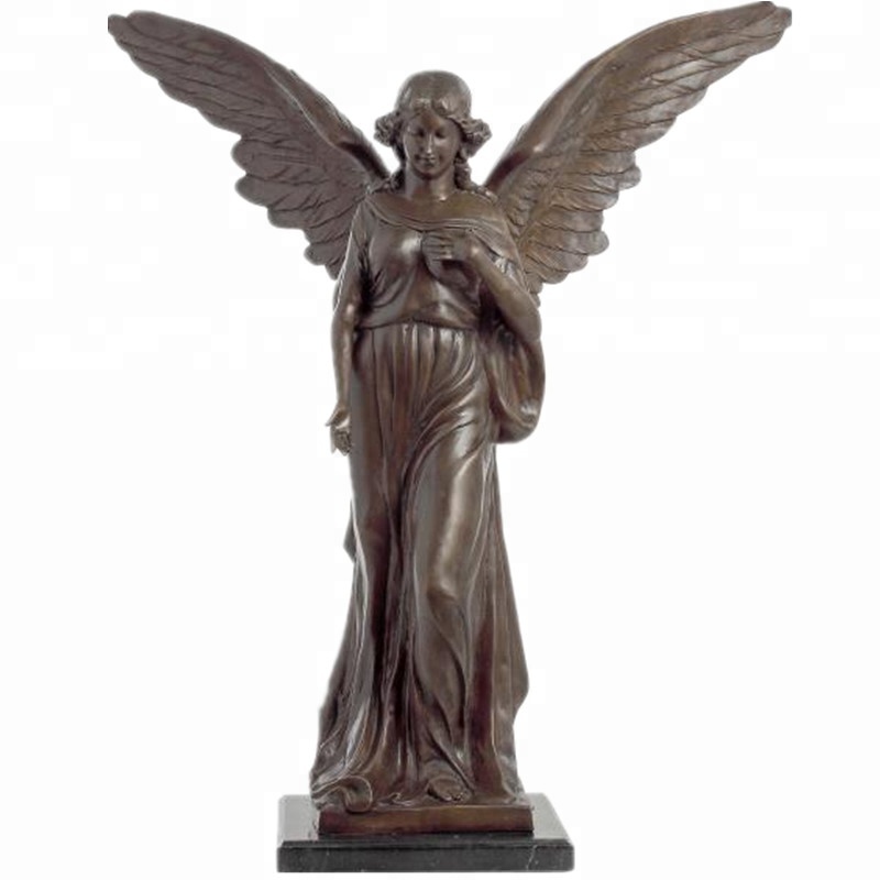 Aesthetic Garden Decoration Life Size Loved Couple Bronze brass Angel Statue