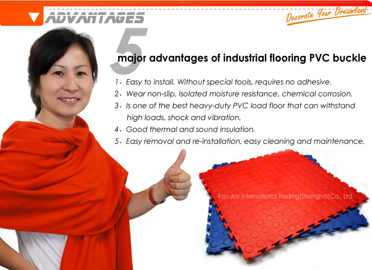 Easy install Anti-slip Industrial Interlocking Vinyl Floor