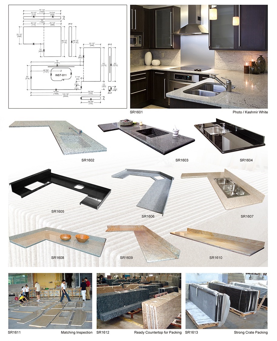 Classical White Granite Kitchen Countertop