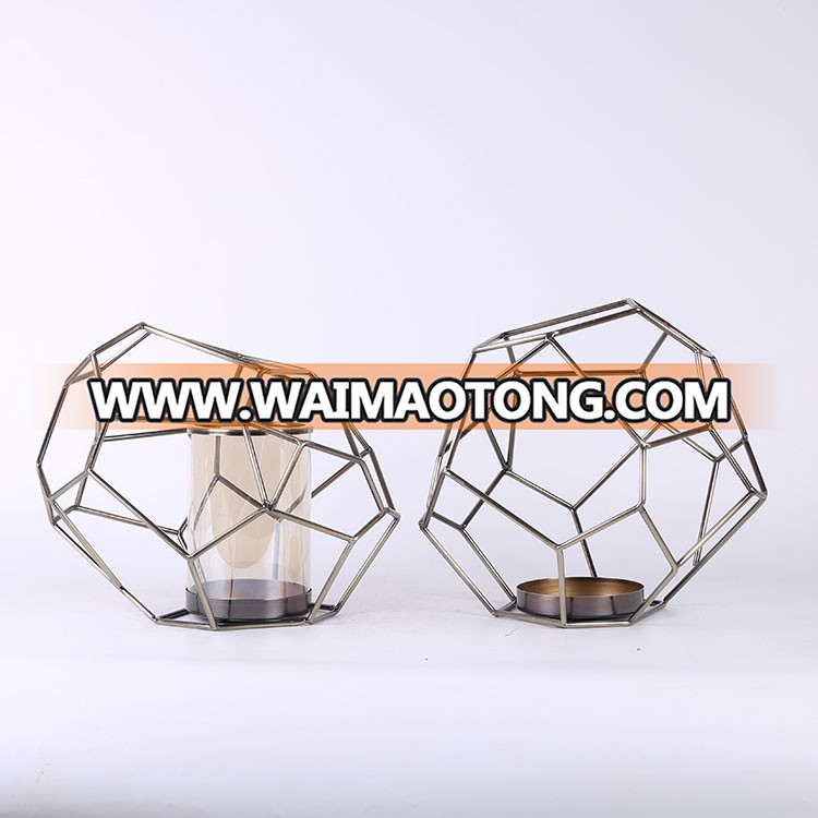 NO H010 modern tide Irregular geometry candle holder for wedding center decor