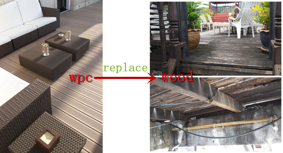 Wood type engineering exterior wood plastic composite WPC wall cladding panel/wpc wall panel