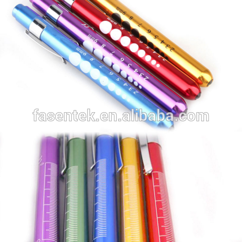 Medical EMT Surgical Penlight Flashlight With Scale First Aid Torch Pen Light