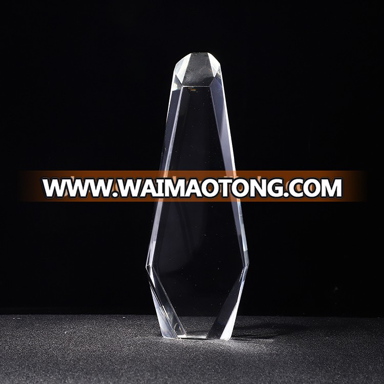 Promotion awards crystal colorful crystal trophy award cheap crystal trophy