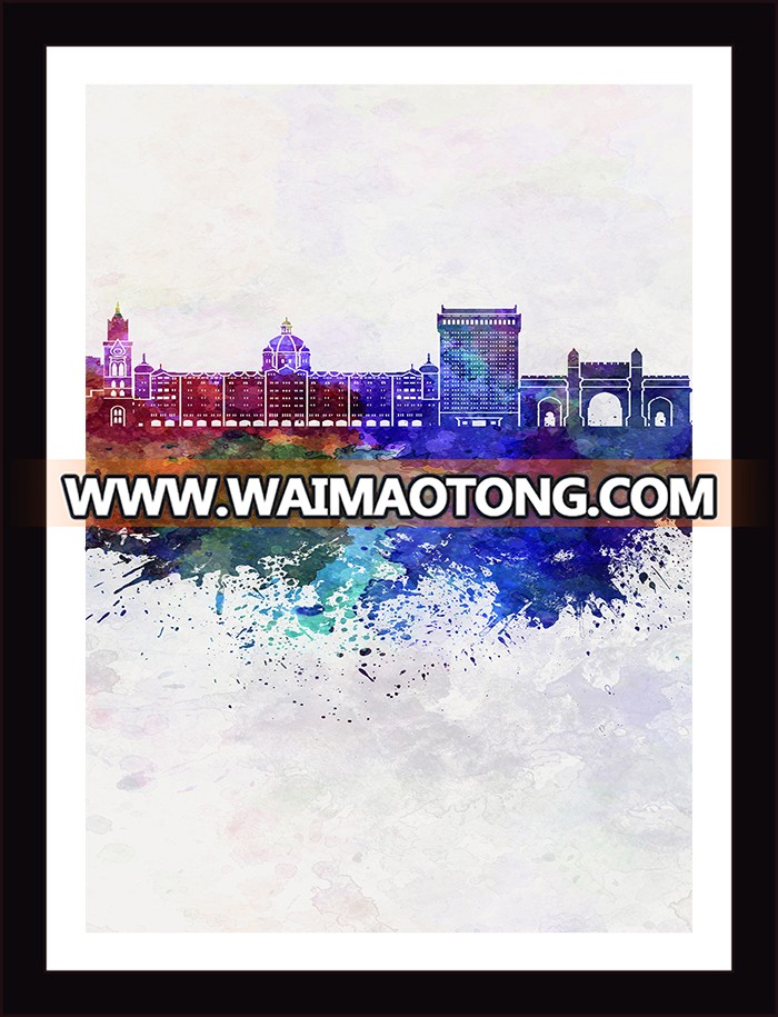 Wall pop canvas printings art of buildings city for home decor