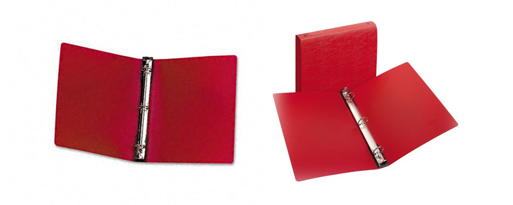 A4 Size Red Plastic File Folder 3 Ring Binder