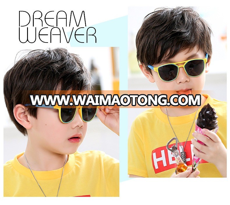 Fashionable TR90 Frame Sunglasses Brand Design Girls Boys Babys Kids Custom Polarized Sunglasses