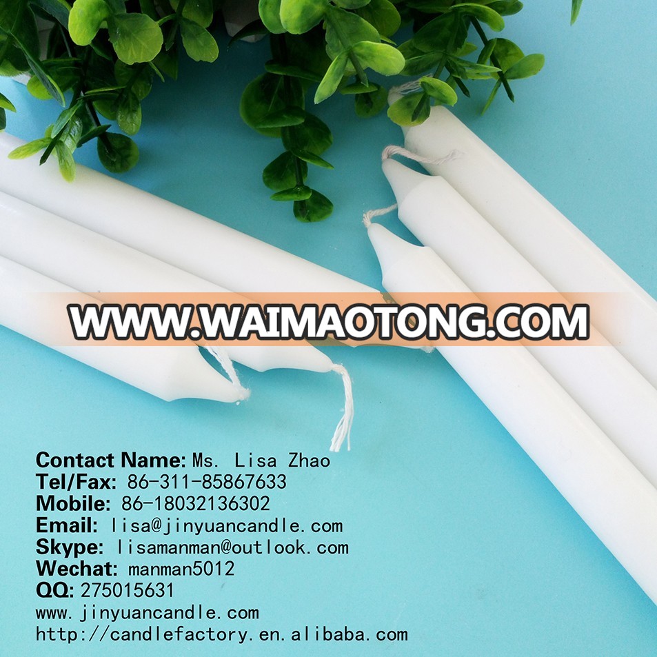 Long burning time white wax wedding candles