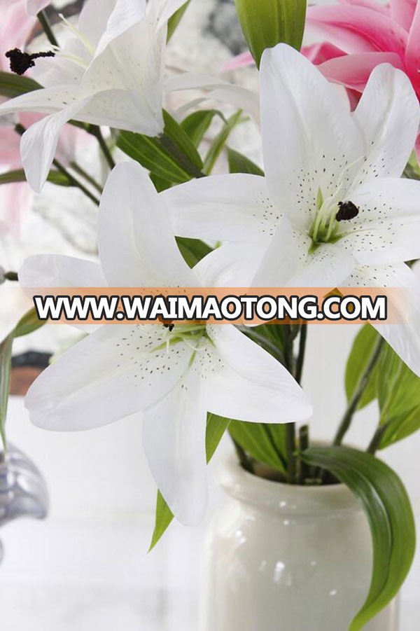 Wholesale 5 heads artificial lily flower for home decoration