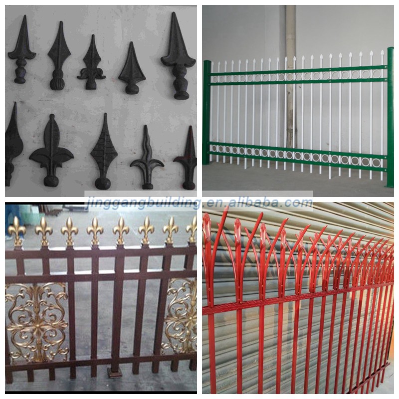 Simple Residential Garden Security Galvanized Steel Fence