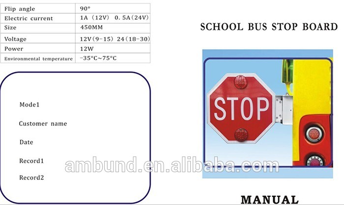 TS-A83-002 Arabic School Bus Stop Arm Sign