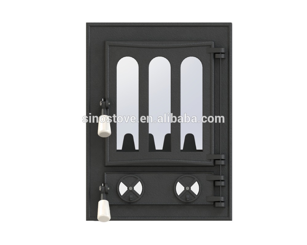 Cast iron wood stove door/ fireplace door