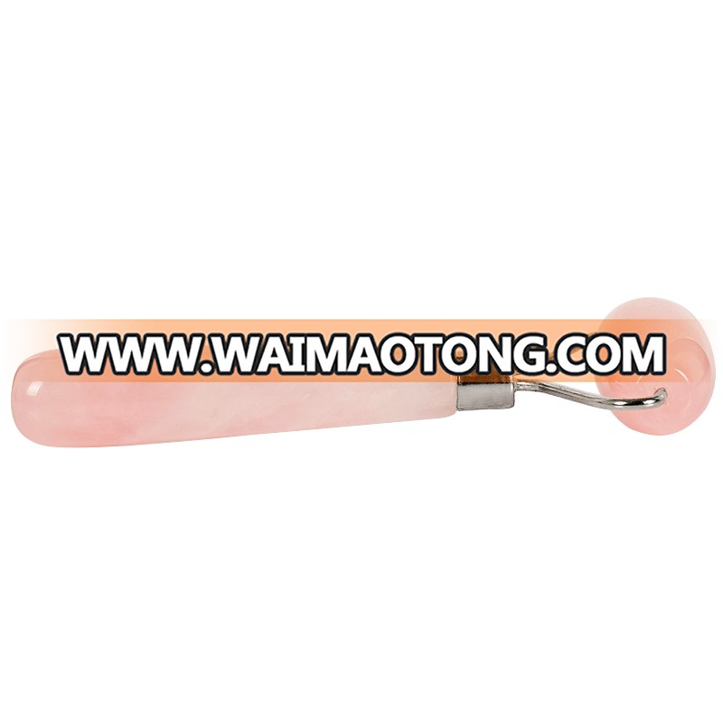 wholesale natural rose quartz jade facial roller massager roller