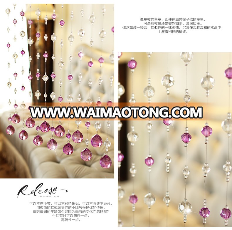 Pretty crystal home decor bead curtain