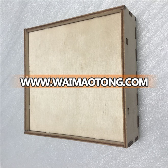 Plain Unfinished Plywood Packaging Box Gift with Lid for Jewelry Bangle