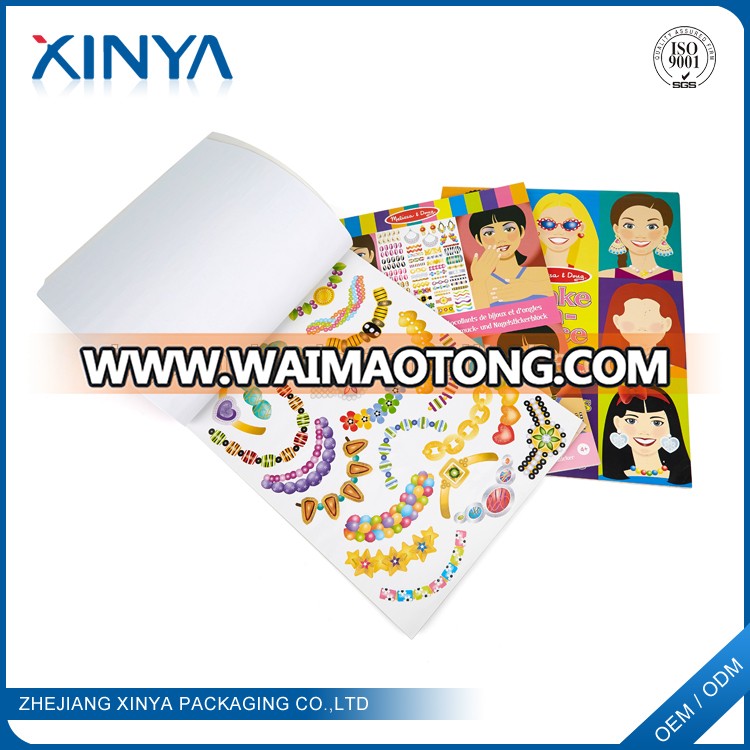 XINYA Most Popular Products Custom Cheap Hardcover Doll Decorative Sticker Book Printing